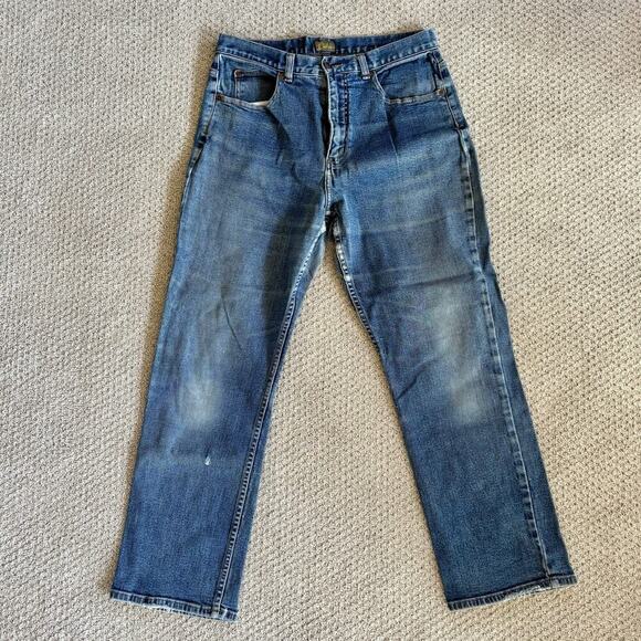 Caslon Womens Y2K Straight Leg Jeans 12 Petite 30x28 Blue Denim Cotton Stretch - Picture 1 of 12